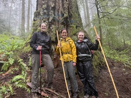 Councilmembers Rienstra, Boyle, and Galloway on an Upper Rutsatz hike 
