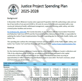 spending plan for hte justice project