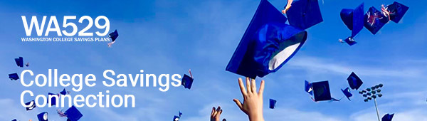 College Savings Connections - graduation hats thrown in the air