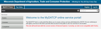 MyDATCP license renewal portal