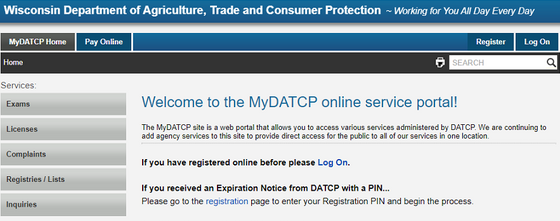 MyDATCP Portal