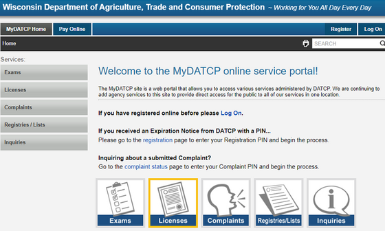 MyDATCP Portal