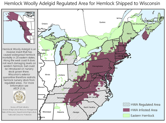 HWA regulated areas map