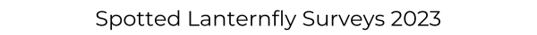 Spotted Lanternfly Surveys 2023