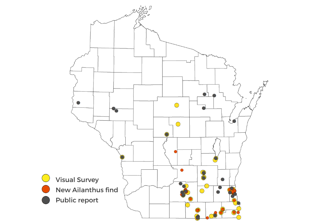 Spotted Lanternfly Surveys Map 2023