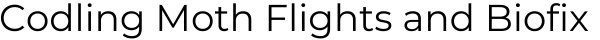 Codling Moth Flights and Biofix