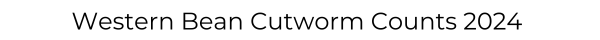 Western bean cutworm moth trap counts 2024