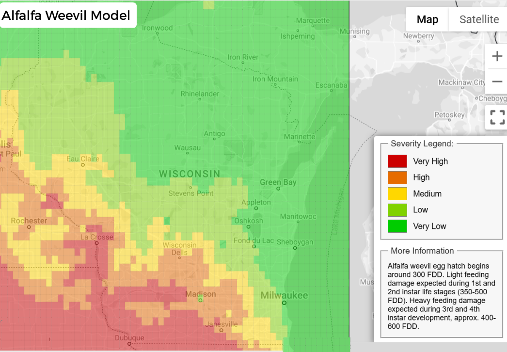 Alfalfa Weevil VDIFN Model Map