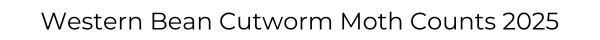 Western Bean Cutworm Moth Counts 2025