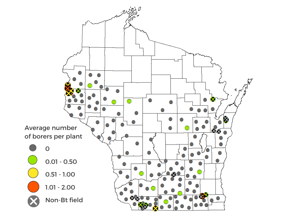 European Corn Borer Fall Survey 2025 Map