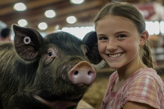 At the Fair with Swine