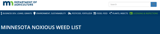 Minnesota Noxious Weed Law