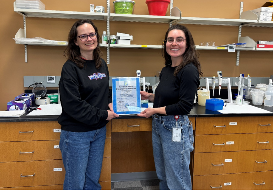 Plant Industry Bureau Lab Plant Pathologists, Sam Fieweger and Elly Voigt