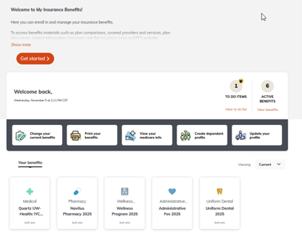 Member View of My Insurance Benefits
