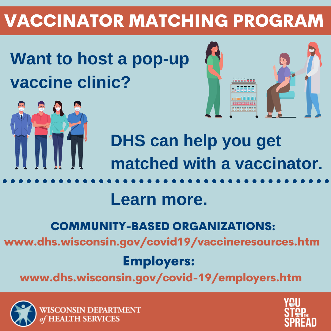 Matching vaccinators with employers and community-based organizations