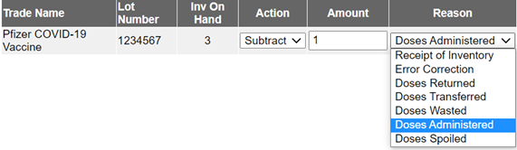 Pfizer doses administered 