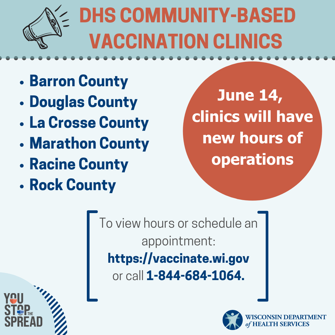 DHS Community-based Vaccination Clinics Have New Hours of Operations