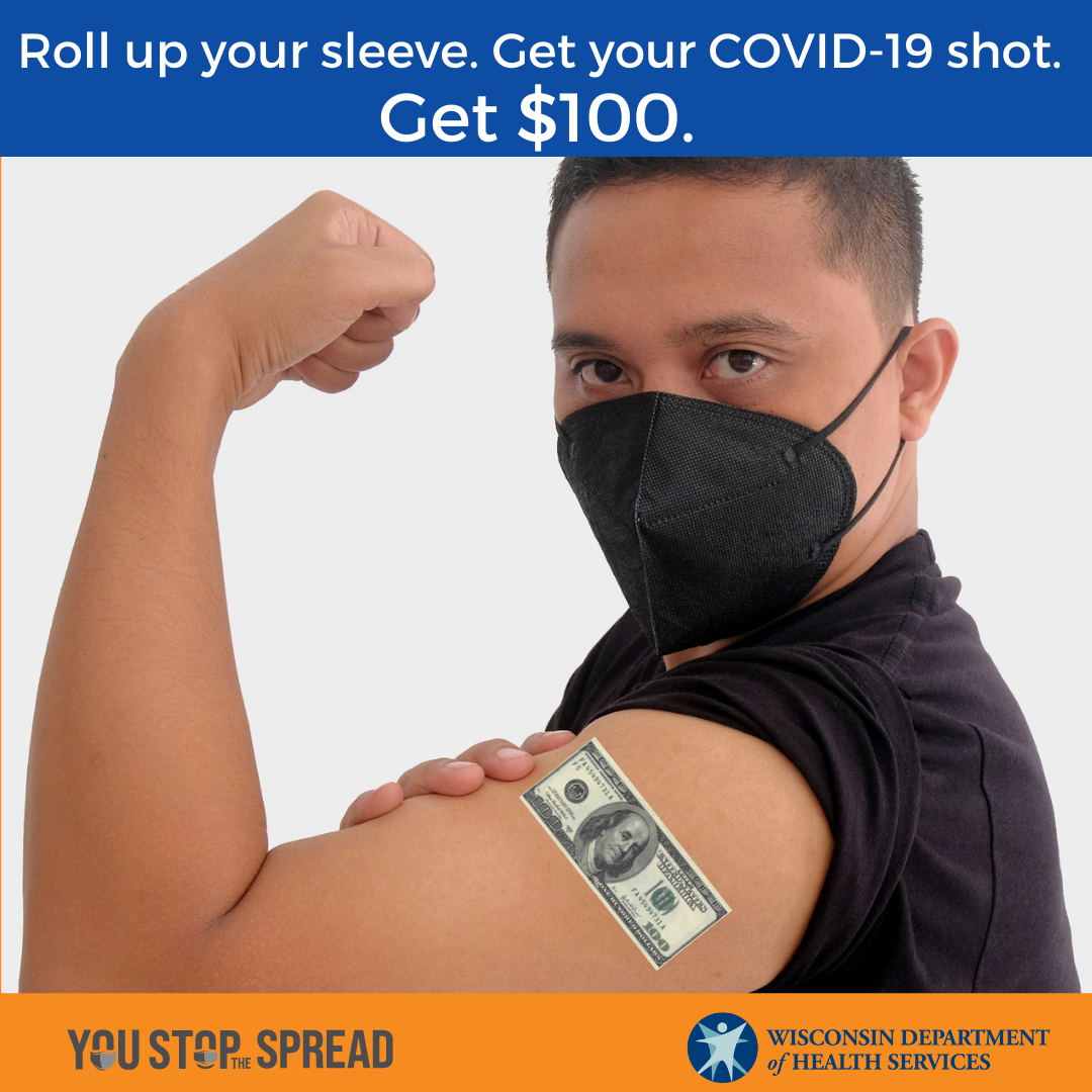 Get $100 Visa gift card when you get vaccinated.