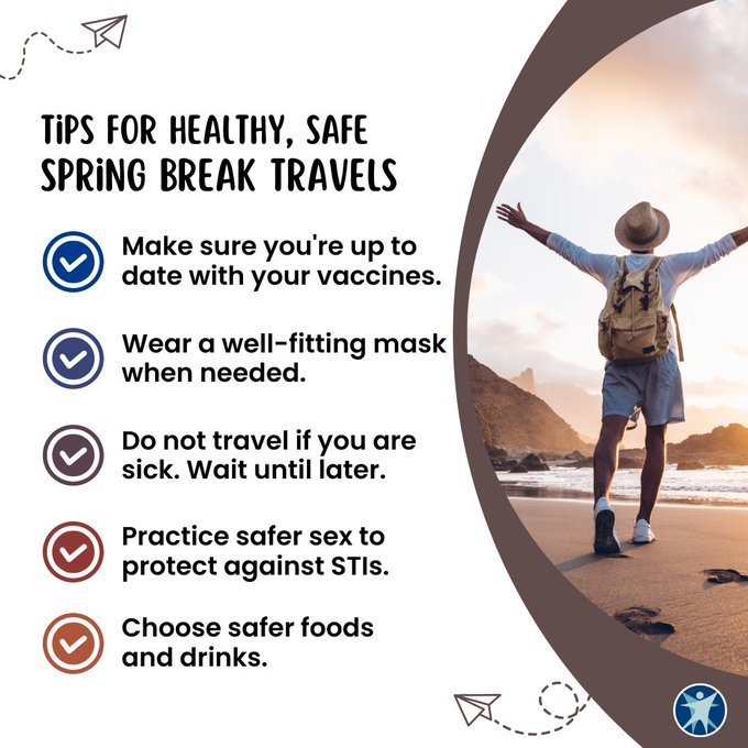 Tips for Health, Safe Spring Break Travel 