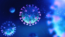 coronavirus under microscope