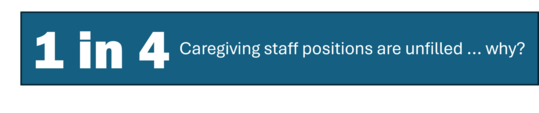 Caregiver positions unfilled 1in 4
