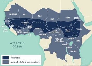 meningits belt map