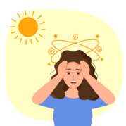 A dizzy adult from the heat.