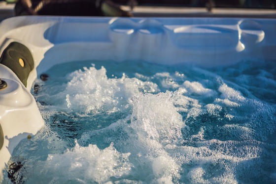 hot tub with jets