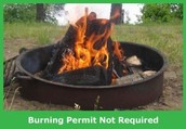 Campfire:  Burning Permit not Required