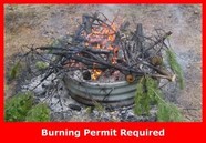 Not a campfire, burning permit required