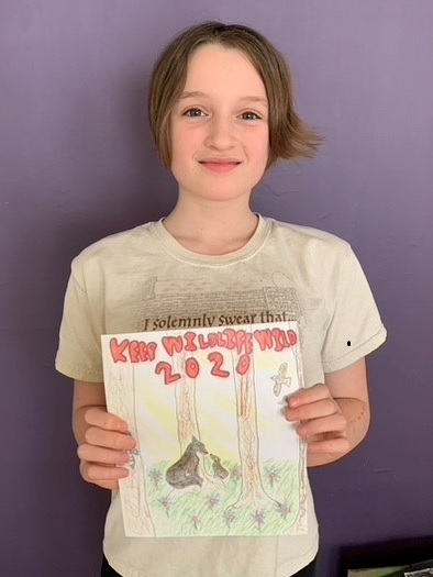 First place poster contest winner Mabel Dance in the fifth-grade category in 2020