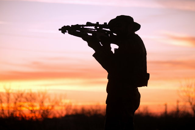 Man holding a crossbow