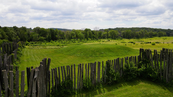 A ceremonial mound at Aztalan State Park.