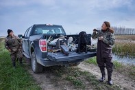 Women duck hunting