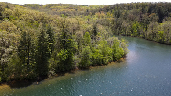 A view of a lake at Governor Dodge State Park.