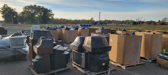 TVs collected at a DNR grant-funded event in Polk County in October of 2022.