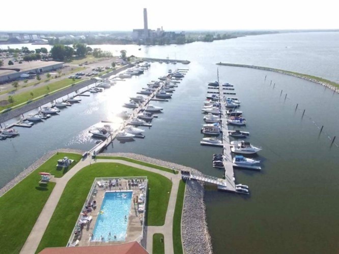 a view of South Bay Marina in Green Bay