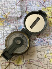 compass and map