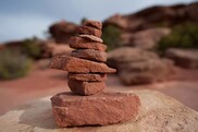 Stack of rocks in national park