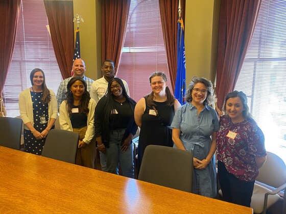 a group of DNR interns in Senator Melissa Agard's office