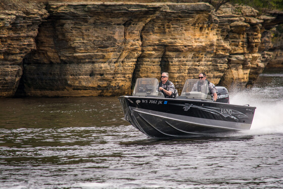 DNR wardens in patrol boat