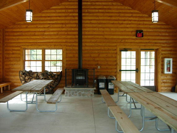 Interior of a shelter at a State Park