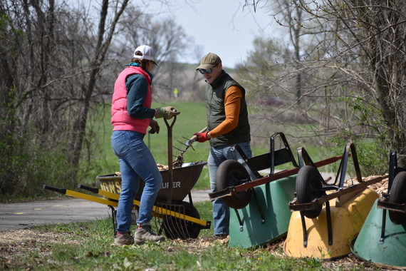 Two People Volunteering at a State Park