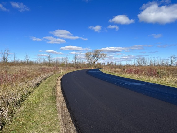 A road after repaving