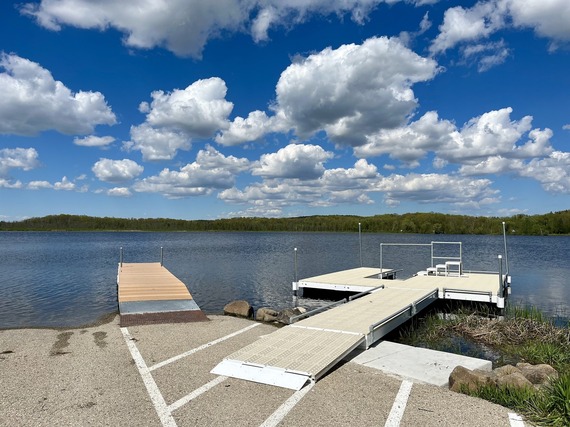 Accessible kayak launch at Mauthe Lake, Kettle Moraine State Forest-Northern Unit