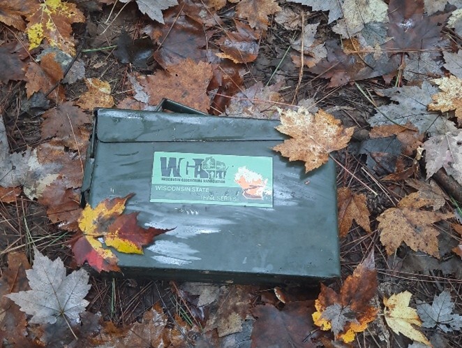 Black Box in Leaves on Ground