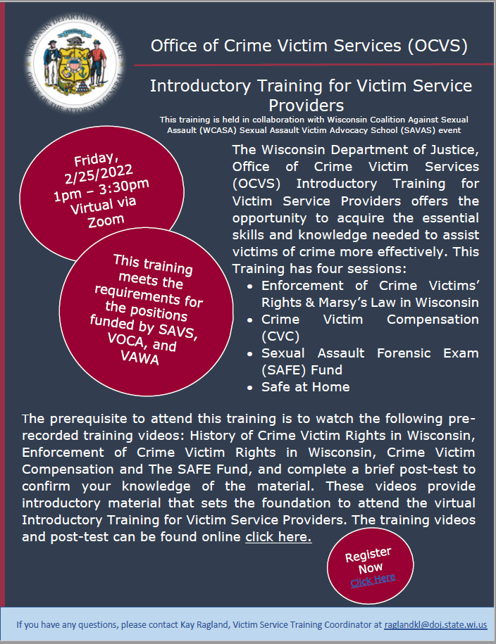 Introductory Training for Victim Service Providers
