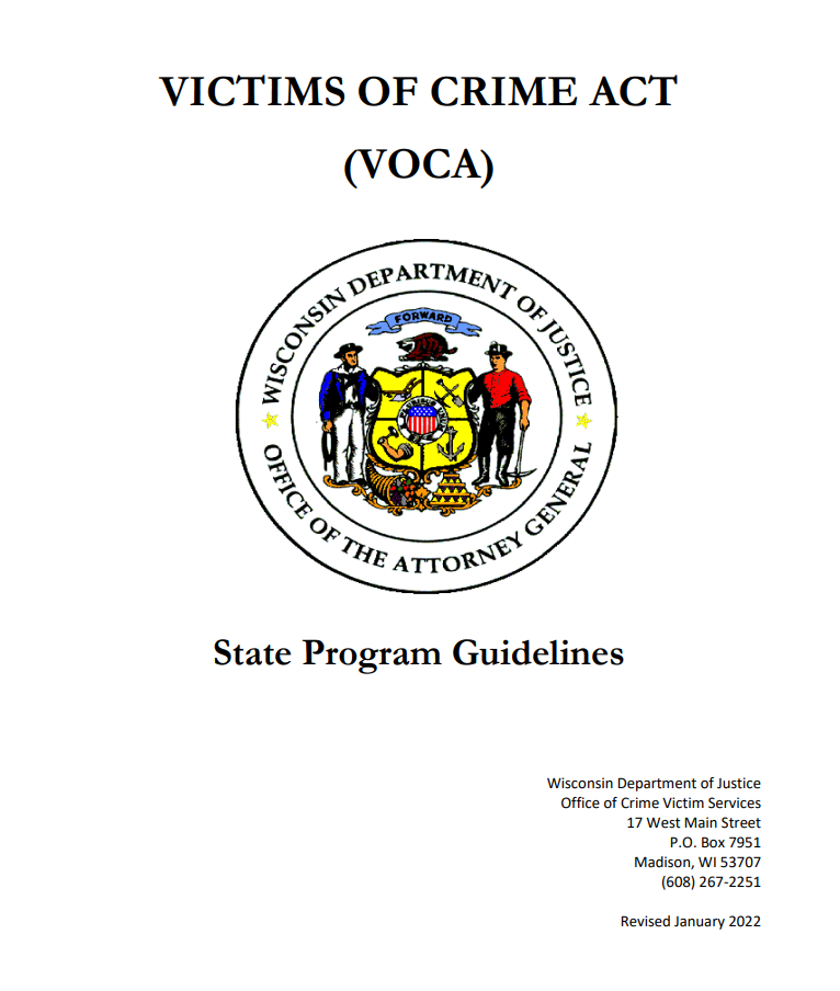 VOCA State Program Guidelines