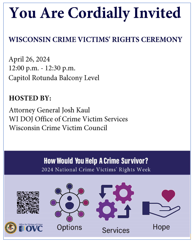 WI Crime Victims' Rights Ceremony 4.26.24