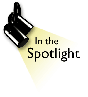 Spotlight Graphic with words "In the Spotlight"